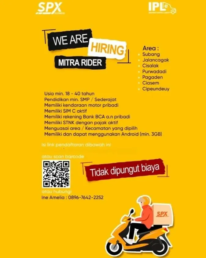 Loker Subang Mitra Kurir Shopee Express